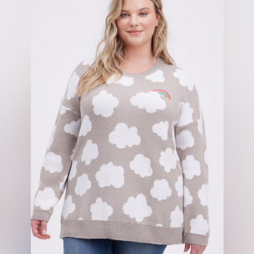 Pullover Drop Shoulder Tunic Sweater - image 3